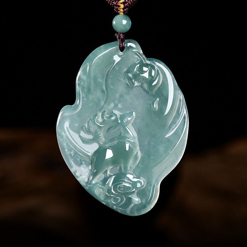 Necklace Pendant - Натуральный кулон-амулет из нефрита с изображением