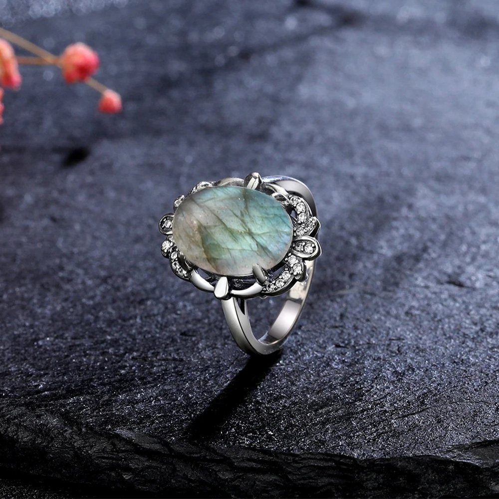Винтажные кольца с лунным камн – обзор и цена Turquoise Stone Ring