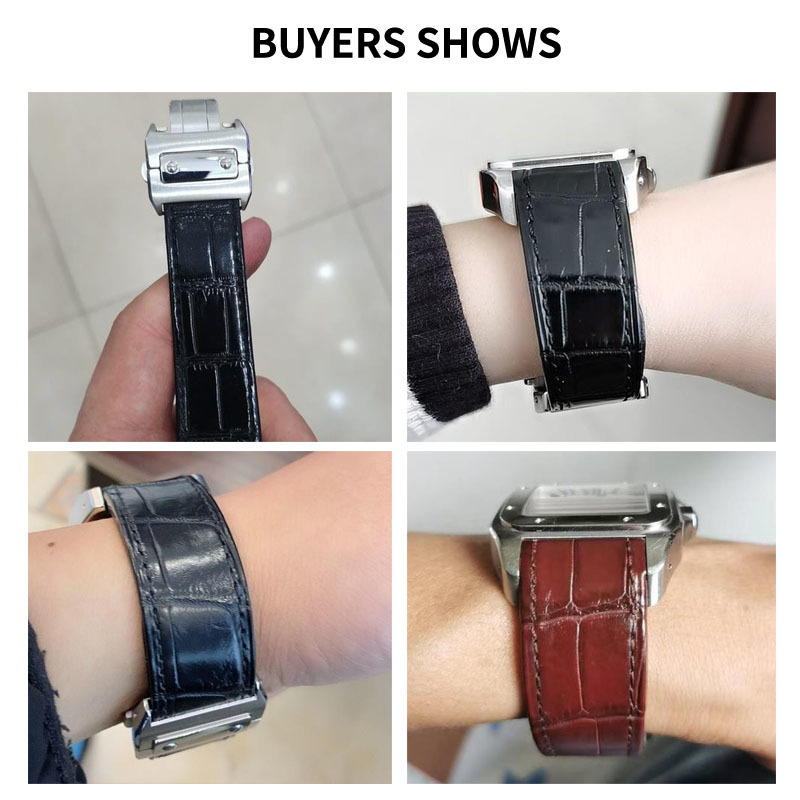 Ремешок из воловьей кожи для C – обзор и цена Cartier Watch Santos