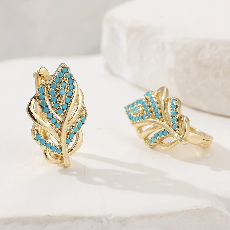 Креативные серьги-кольца в фор – обзор и цена Turquoise Stone Ring